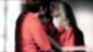 Innmates Lily fucks Charlottes pussy in their prison cell