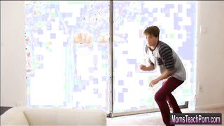 Lucky guy fucks stepmom Brandi and Aidra