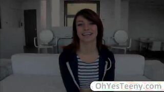 Pretty chick Noveen Ora swalllows huge cock and gets fucked hard