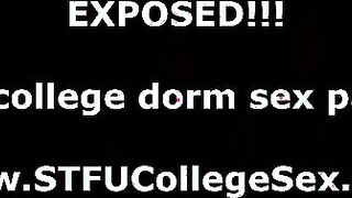 College girl sucks guys cock at dorm sex party