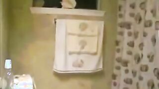 Tattooed Blonde Teen Films Herself Teasing In Bathroom