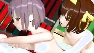 Animated fantasy girl riding