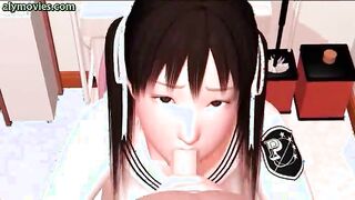 Brunette animated gets screwed