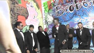 Bitch smiles as she received cum on face