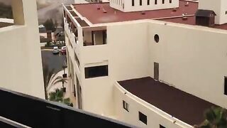 Vacation fuck on balcony