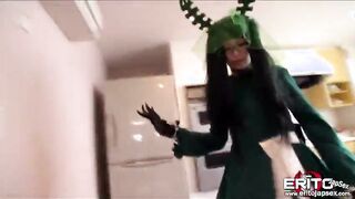 Cute Japanese cosplayer gets banged and cumswallows a sticky load
