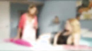 Babysitter Presleys lesbian sexperience with Dahlias tight pussy