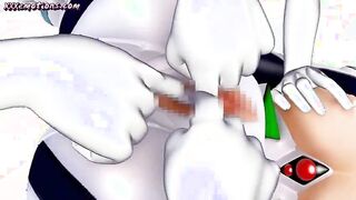 Animated rubbing tranny cock