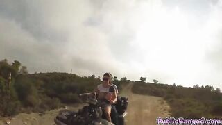 Aletta Deep Throats Herself While Giving A Blowjob