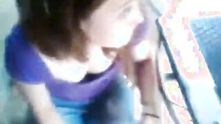 [Exposed]Cutie Sucks Cock And Gets A Tit Cumshot