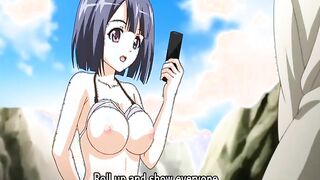 Bondage hentai guy gets sucked his cock and licked pussy