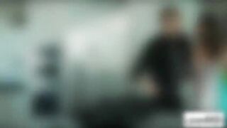 Hot brunette gets banged in doggystyle by her mans huge cock and gets an incredible fucked