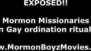 Older gay top strips young bound guy