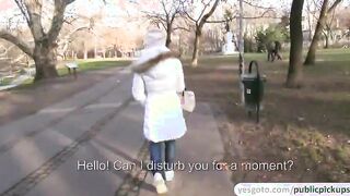 Hot blonde amateur enjoys deeptrhoating cock during outdoor sex