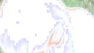 Mature blond woman has oral sex outside