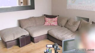 British fake agent fucks american blonde