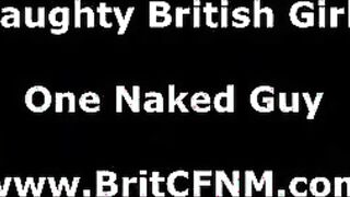 British CFNM girls punish guy for peeping