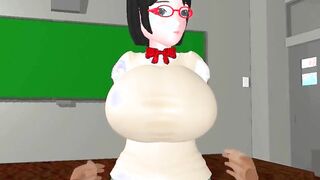 Animated girl with massive tits