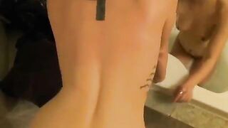 Ex Girlfriend And Her Friend Share Cumshot On Ass