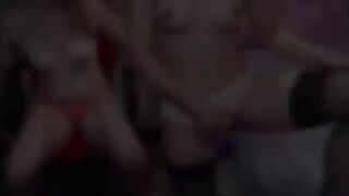 Two teen girls have a threesome with a teen guy on cam