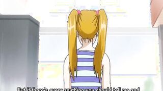 Busty hentai Japanese plugs vibrator in her ass