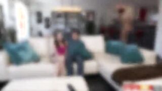 Bridgette gets turned on and have threesome after stepmoms persuasion