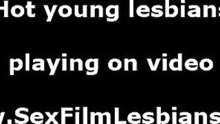 Teen babes filmed in pussy licking lesbian threesome