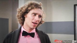 Peta deepthroats her boss after work