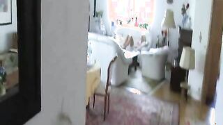 Stunning blond hottie takes creampie