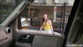 Sam proves to neighbor her tits are real