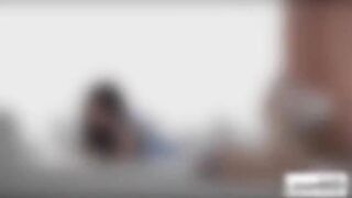 Hot brunette gets a hardcore fucked with a huge cock at the sofa