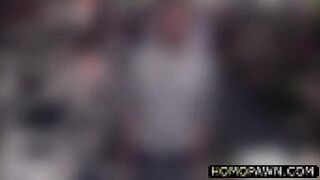 New guy getting his ass stretched by a monster cock in the shop