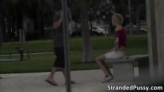 Wonderful blonde angelface Mila gets pussy penetraded by the guy