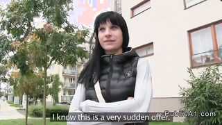 Natural Czech dark haired amateur fucked