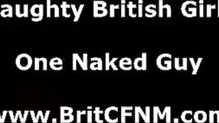 Naughty British schoolgirls fuck CFNM teacher