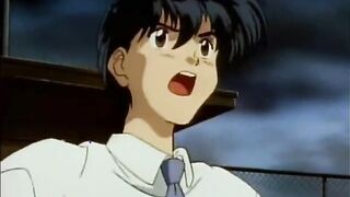 Hentai girl caught by tentacles in top of roof