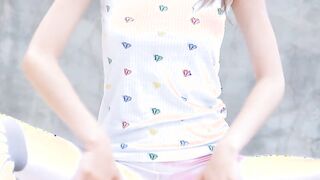 Two babes exploring hole holes with tongues outsi