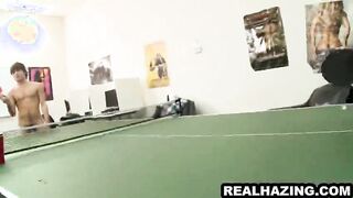 Horny group of amateur frat boy hunks getting hazed