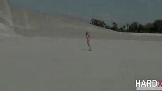 Skater girl Carmen plays her skateboard and gets pussy rammed