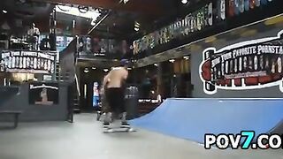 Blonde Babe At A Skate Park