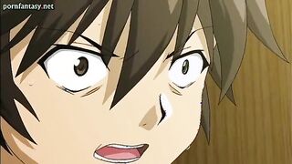 Stunning hentai girl doing felatio