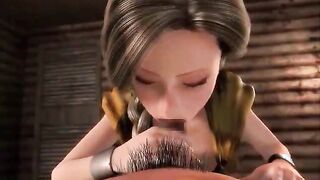 Animated lady giving sex fantasy