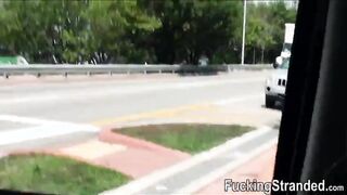 Lucky stranger fucks gorgeous hitchhiker