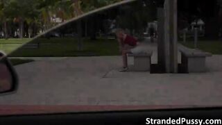 Delightful blonde babe Mila gets pussy rammed and receives facial