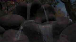 Three animated lesbos licking