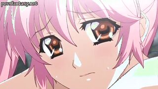 Sexually excited hentai girl playing