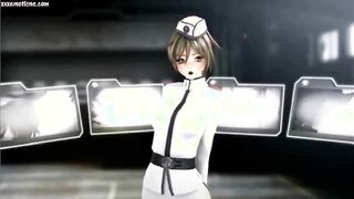 Sexy animated tasting hard phallus