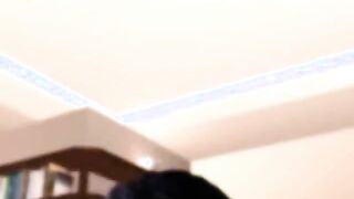 Trashy animated slut slurping penis