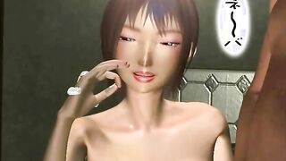 Animated wife sucks black dick