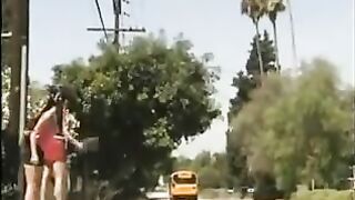 Skinny Whore Fucking On A Bus